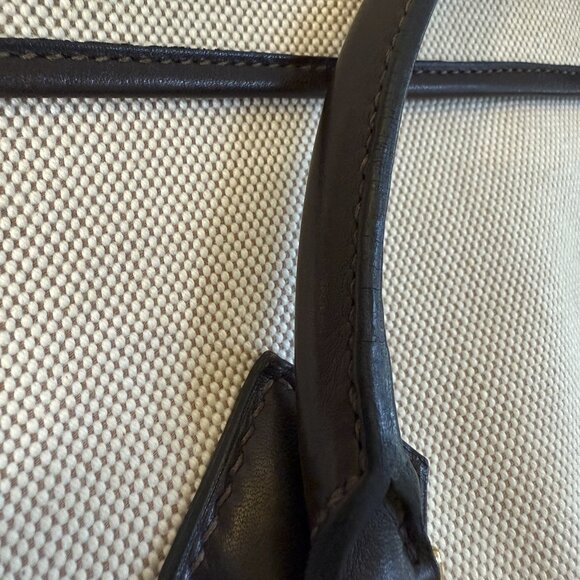 HERMES Porte-Documents Plume 38 Briefcase Bag Ecru Beige Toile H Ebene Evercalf - Picture 12 of 16